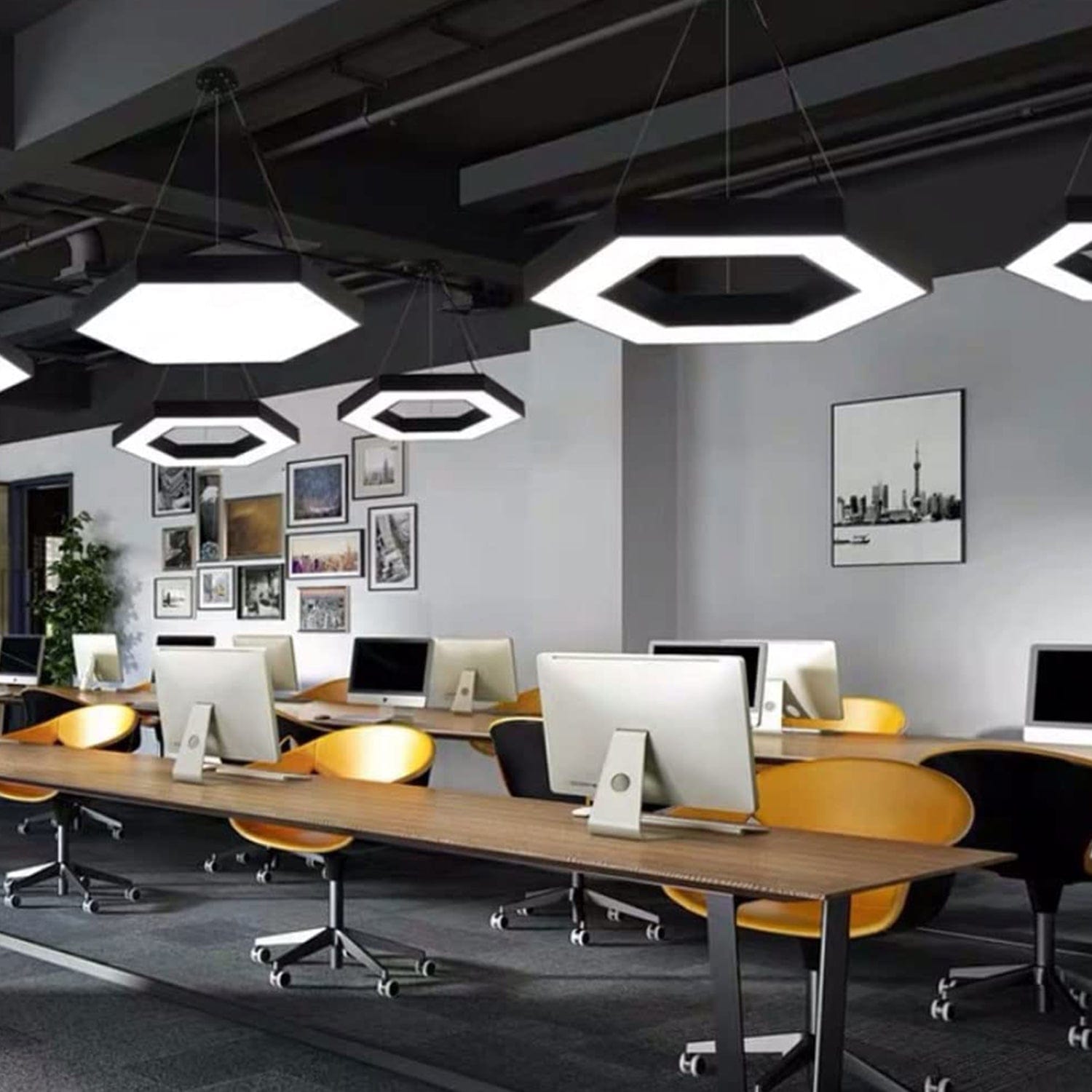 LED Hexagonal Hanging Profile Light