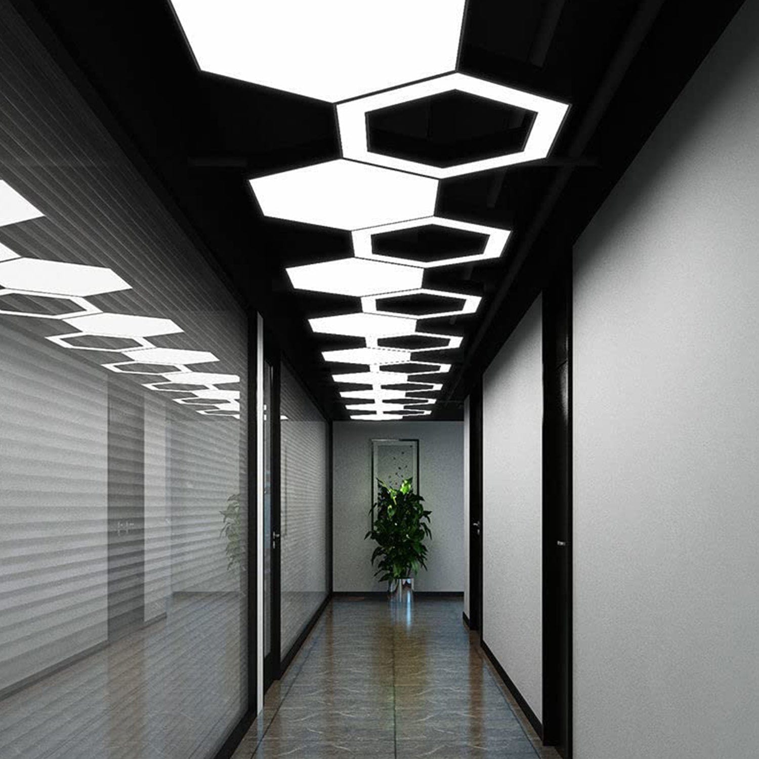 LED Hexagonal Hanging Profile Light