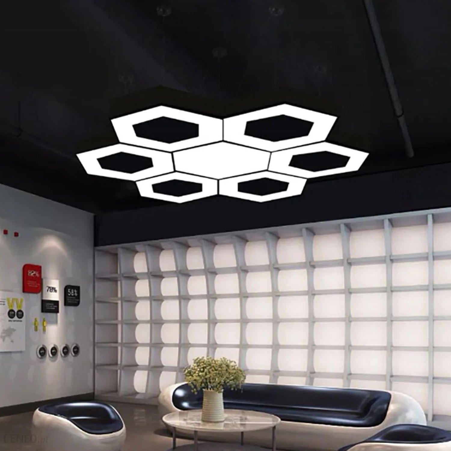 LED Hexagonal Hanging Profile Light