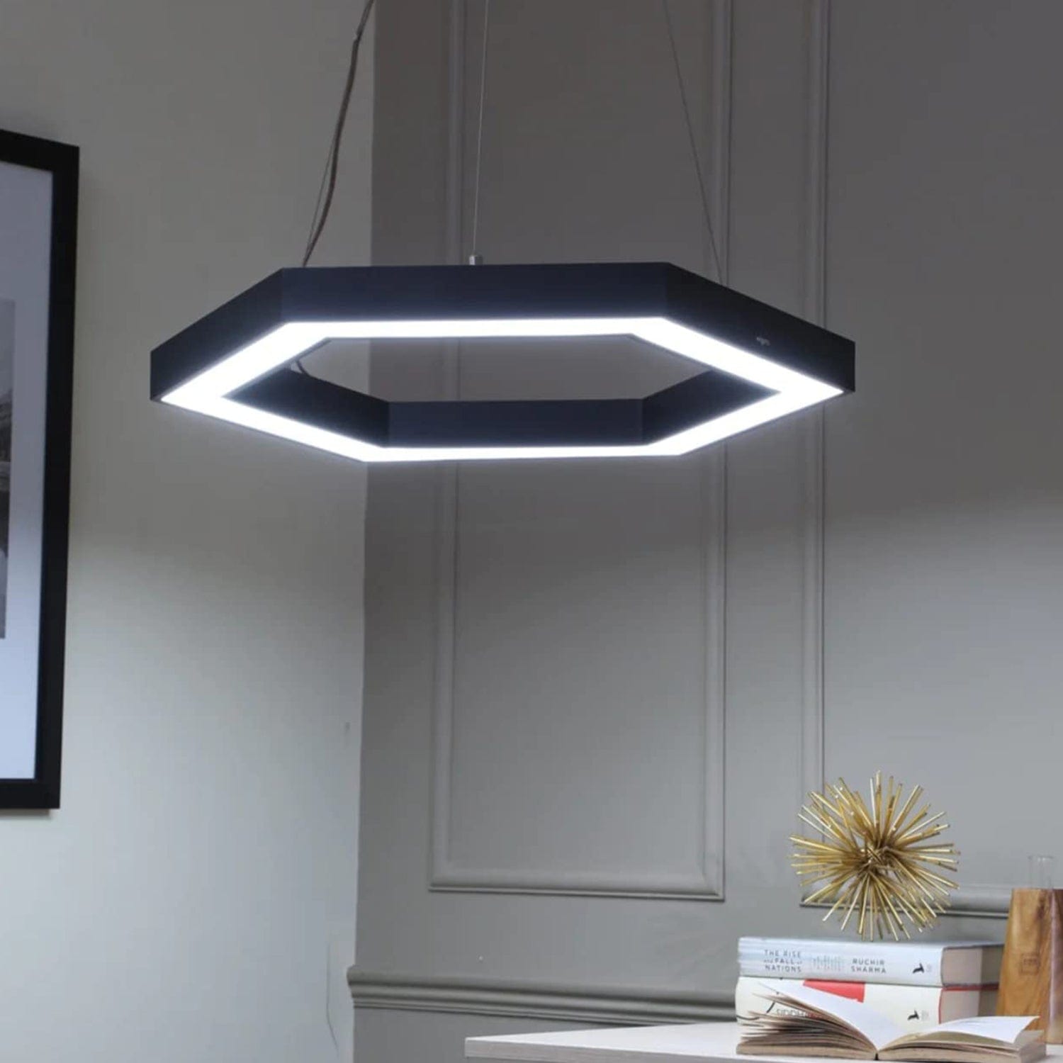 LED Hexagonal Hanging Profile Light