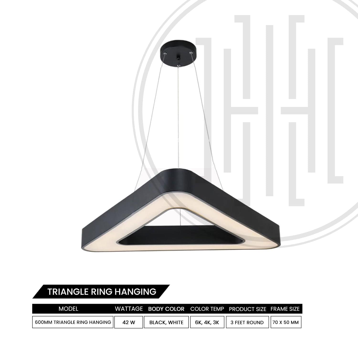 LED Triangular Hanging Profile Light