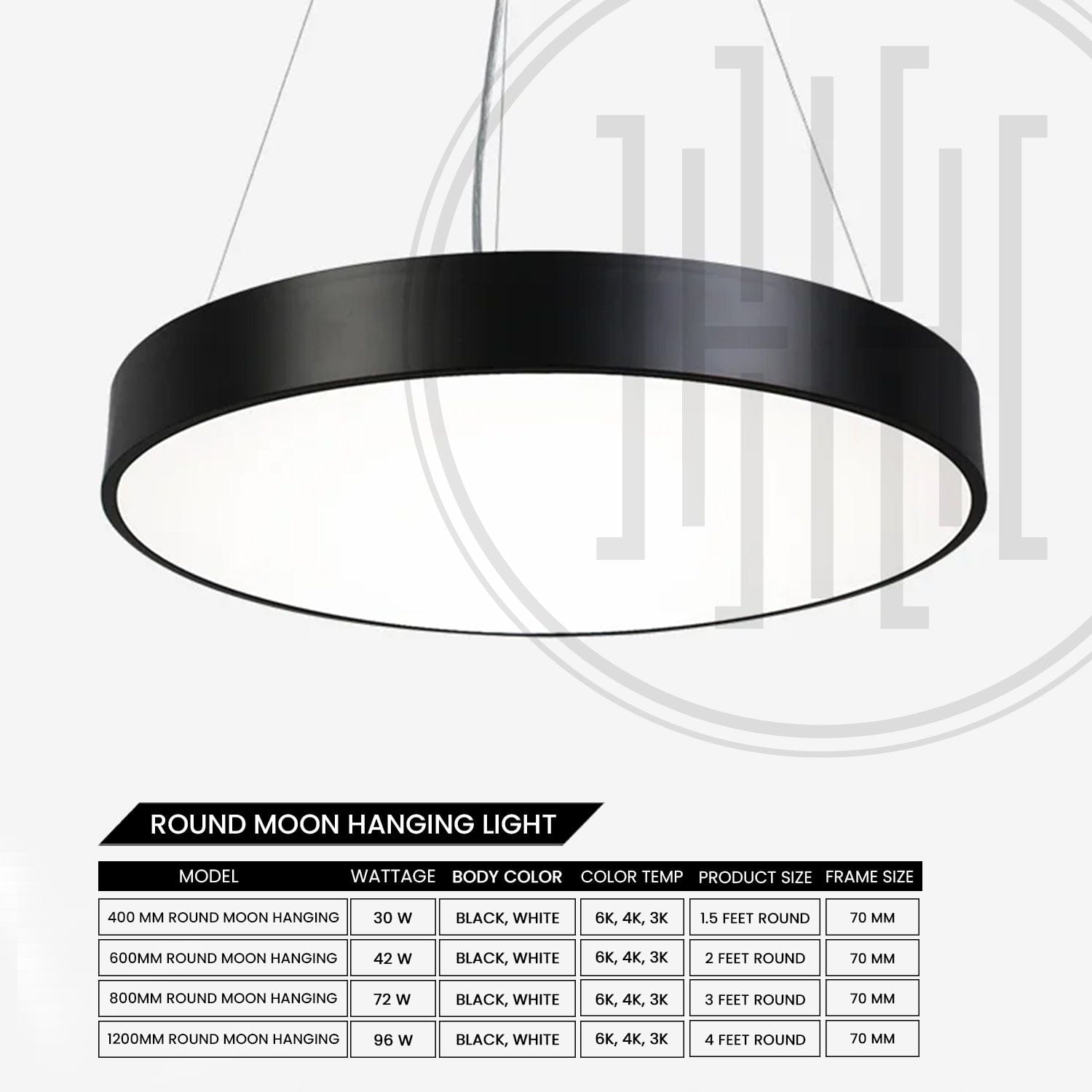 LED Solid Circular Hanging Profile Light