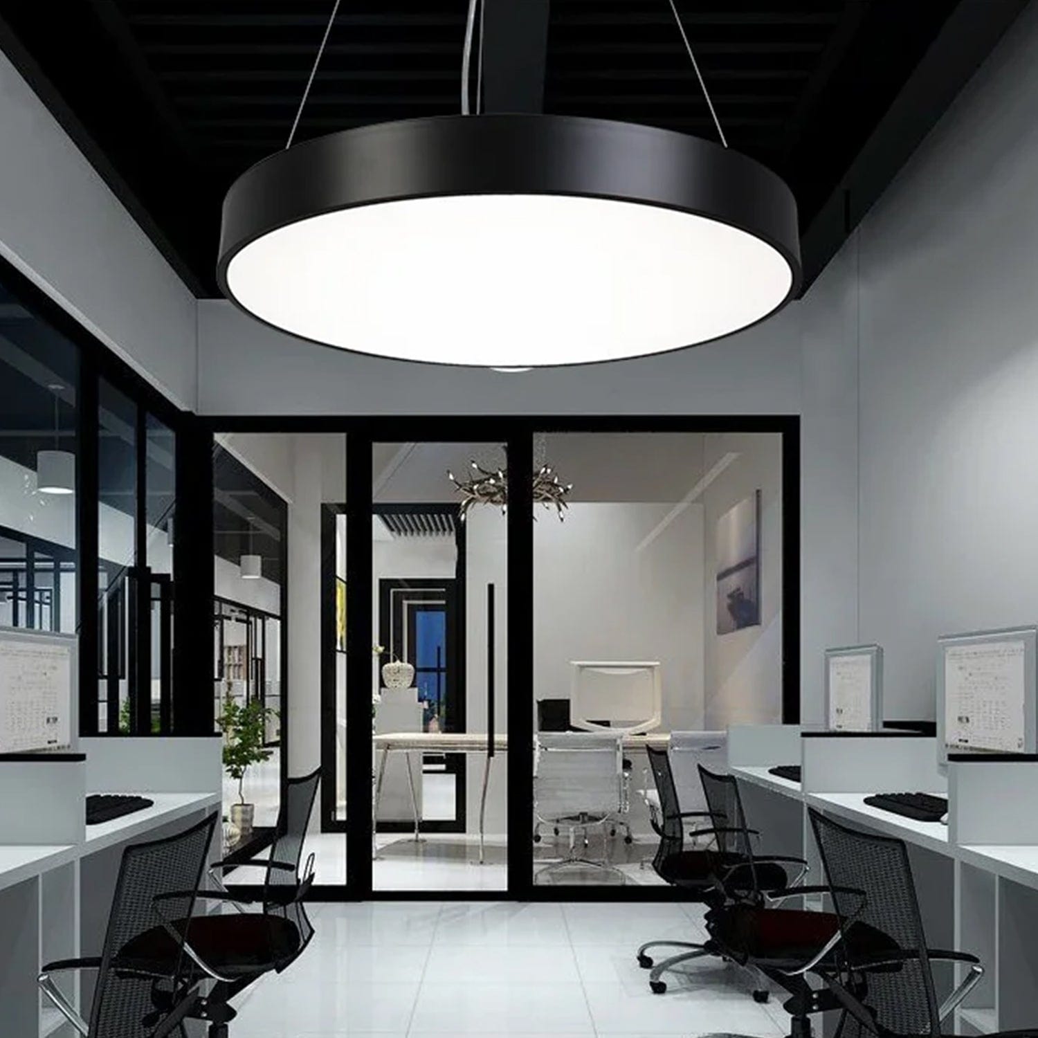 LED Solid Circular Hanging Profile Light