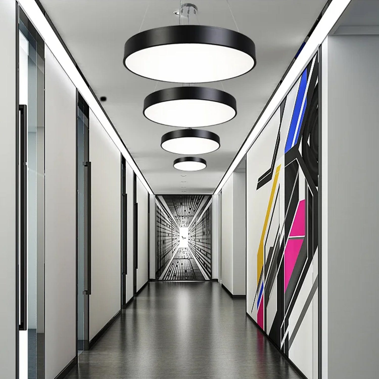 LED Solid Circular Hanging Profile Light