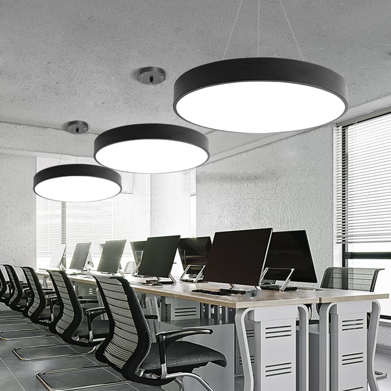 LED Solid Circular Hanging Profile Light