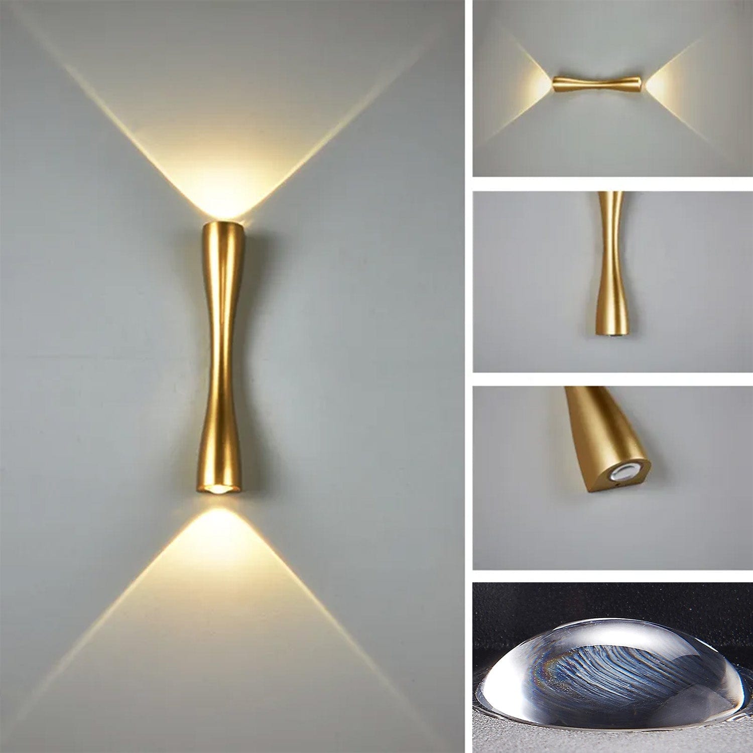 Golden Nexus Outdoor Facade Wall Light